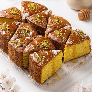کیک عسلی زعفرانی{600 گرم}